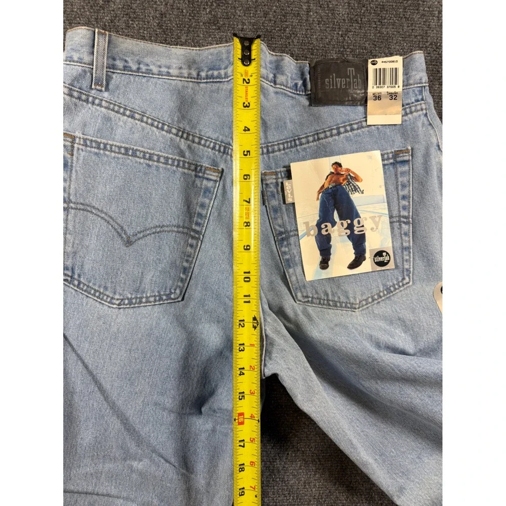 Vintage Levis SilverTab Baggy‎ Jeans 36x32 Deadstock Made USA 90s Skater Y2K NWT